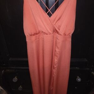 Coral Sleeveless Dress